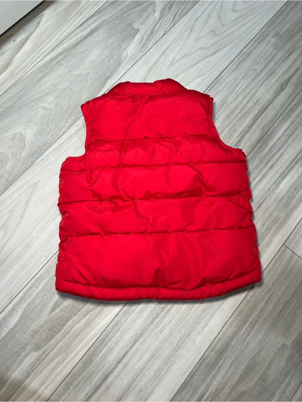 Kids Cherry Red Puffer Vest Sleeveless Jacket